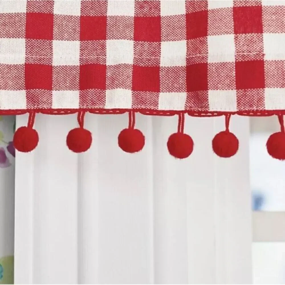 The Pioneer Woman Charming Check Gingham, Small Window‎ 3 piece Curtain Set New!